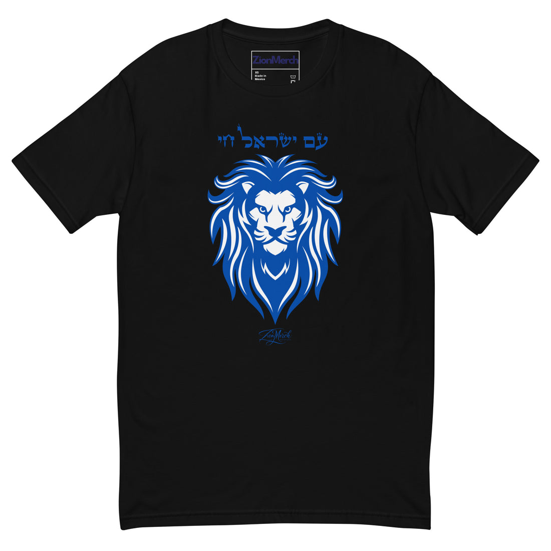 Am Yisrael Chai Lion Men’s Fitted Tee